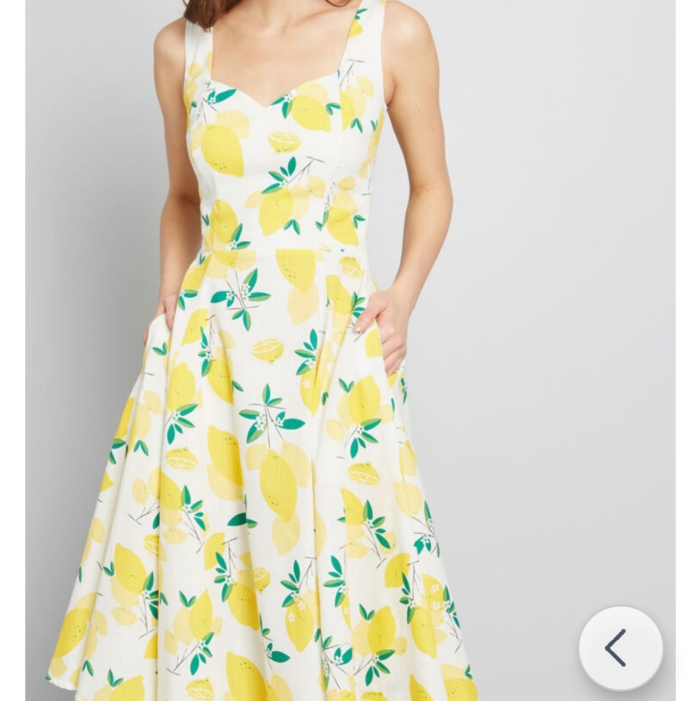 Lemon print ever present zest dress UK 14